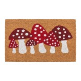 Covoras intrare casa PVC fibre cocos multicolor Ciupercute 75x45x1 cm