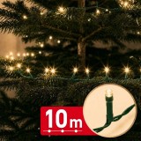 Instalație de Crăciun LED Phenom, 10m, 200 LED-uri alb cald, 8 jocuri de lumini, cablu transparent, protecție IP44
