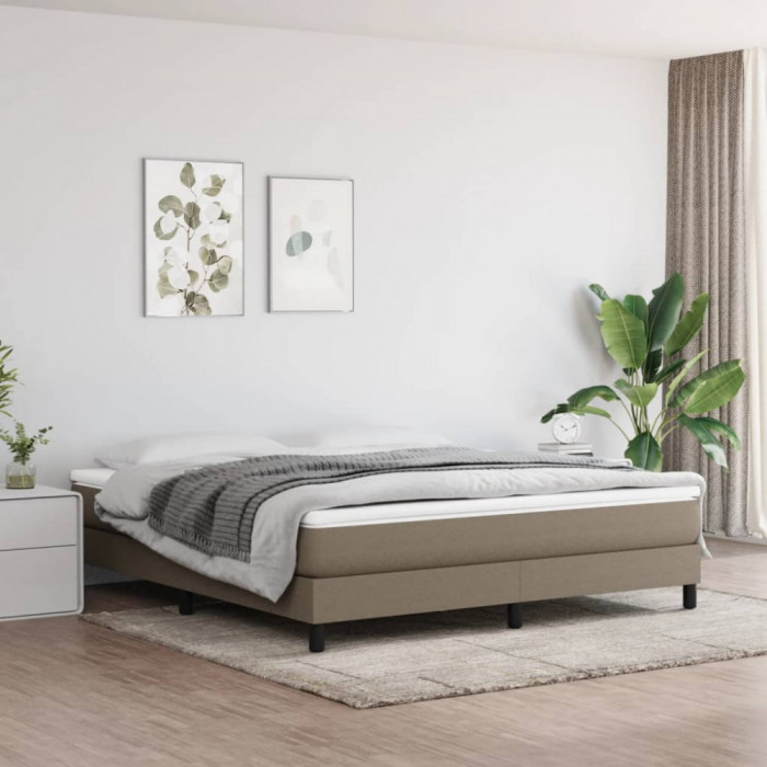 Saltea de pat cu arcuri, gri taupe, 180x200x20 cm, textil GartenMobel Dekor