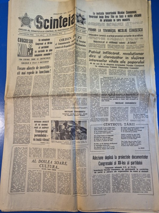 ziarul scanteia 25 octombrie 1979
