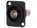 Adaptor BNC soclu CLIFF 75&Omega; negru cu izolație