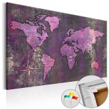 Cumpara ieftin Tablou din plută - Amethyst Map [Cork Map] 60x40 cm