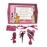 Cumpara ieftin Tavita Turta cu 6 Piese - Baby Minnie si Ursulet - TPT52 Roz Inchis
