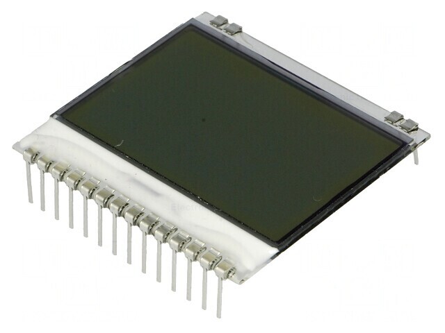 Afișaj LCD grafic 102x64 FSTN Positive alb 39x38,1mm PIN 14
