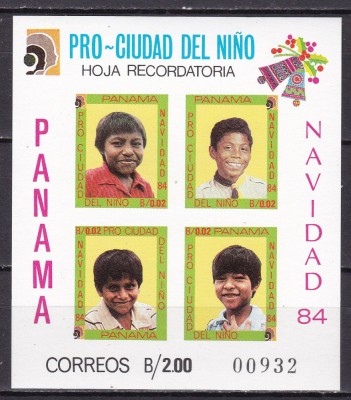 Panama 1984 Craciun MI bl. 7 MNH foto