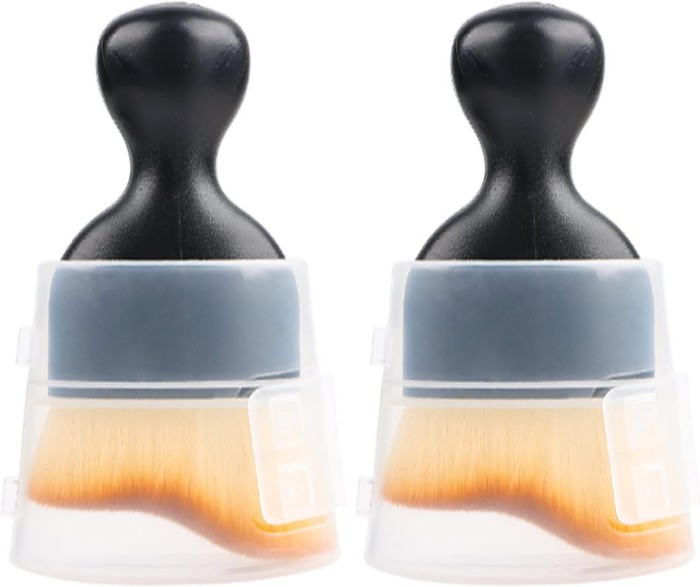Set 2 perie profesionala cu peri moi, JENUOS&reg;, ideala pentru detailing interior auto, trimuri, piele auto,