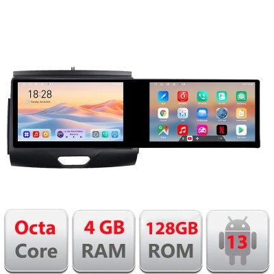 Navigatie Ford Ranger 2015- cu cd Lenovo 8 core 4+64 10.5 inch Incell 1K android Wifi 5Ghz gps internet CarStore Technology foto