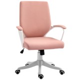 Vinsetto Scaun de birou Scaun de birou Home-Office Scaun cu funcție de balans Spătar reglabil &icirc;nălțime gros și confortabil ergonomic Roți pivotante 36