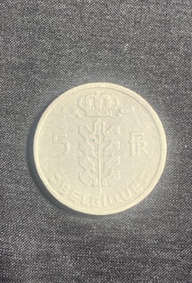 Moneda 5 franci 1950 Belgia foto