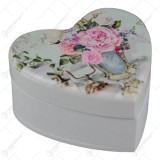 Cutie de bijuterii in forma de inima 8&times;6 CM Lavanda/Rose