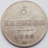 Cumpara ieftin 731 Austria 6 kreuzer 1849 Franz Joseph I - A - km 2200 argint, Europa