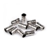 Set 10 terminatii metalice pentru snur 5 mm Argintiu, Crisalida