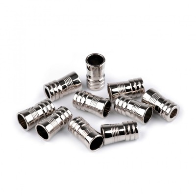 Set 10 terminatii metalice pentru snur 5 mm Argintiu foto