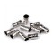 Set 10 terminatii metalice pentru snur 5 mm Argintiu