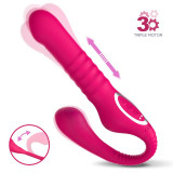 Vibrator No. 23 Strapless Strap-on Thrusting&amp;Waving Pulse, Silicon, USB, Roz