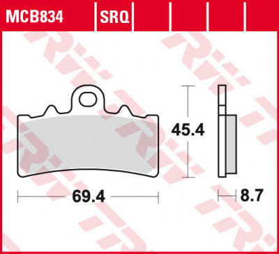 Set placute frana fata TRW MCB834 - BMW G 310 - C 400 - KTM Duke - RC 125-200-250-390cc foto