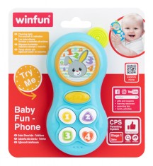 Telefon interactiv pentru bebelusi Winfun, cu lumini si melodii