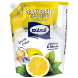 Rezerva de sapun lichid Lemon &amp; Mint, 900 ml, Milmil