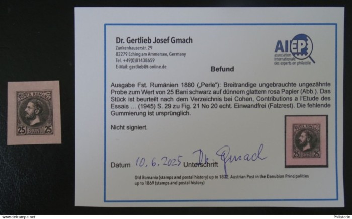 Romania Esseuri , Carol cu barba , Expertizat , NG/(*) (5)