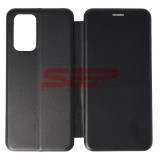 Husă Flip Xiaomi Redmi Note 10 Pro 4G, Piele Ecologică, Neagră