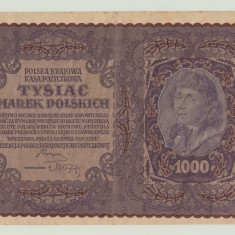 POLONIA - 1000 MAREK / MARK 1919 , SERIE 491294, BEX1.67