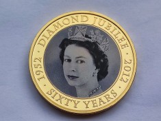 503. Moneda Insulele Cook 1 dollar 2012 (Diamond Jubilee, Queen Elizabeth II)