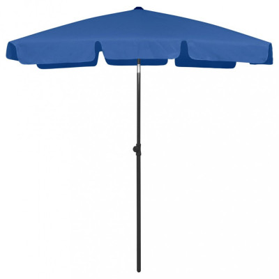 Umbrelă de plajă, albastru azuriu, 180x120 cm foto