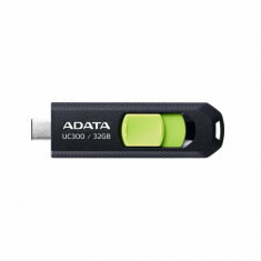 MEMORIE USB Type-C 3.2 ADATA 32 GB retractabila negru verde ACHO-UC300-32G-RBK/GN foto