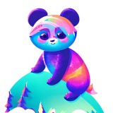 Cumpara ieftin Sticker decorativ, Panda, Multicolor, 63 cm, 8729ST, Oem