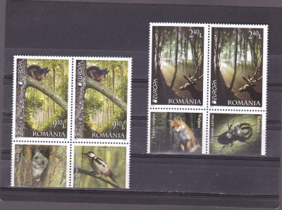 ROMANIA 2011 LP 1899 d EUROPA 2011 PADURI SERIE CU TABS IN PERECHE MNH. foto