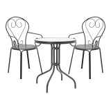 Cumpara ieftin Set dining Watson-Monasty, Pako World, 3 piese, Negru