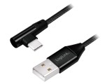 Cablu USB 2.0 USB-A la USB-C 0.3m Negru