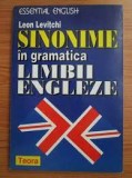 Sinonime in gramatica limbii engleze - Leon D. Levitchi