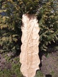 Panoplie lemn de cireș, maro sau natur. 80x25cm