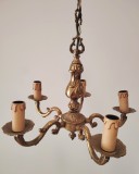 Superb candelabru antic in stilul francez Louis cu 5 brațe ,piesa cu o lucrătură de o foarte mare finețe,stare excelentă