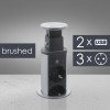 Distribuitor 3 prize camuflat &icirc;n mobilier, USB- metalizat-satinat Best CarHome, Delight