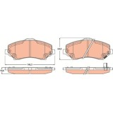 Set placute frana fata TRW Chrysler Grand Voyager V (Rt) 10.2007-; Dodge Grand Caravan 2007- Journey 2008- Nitro 2006-2012; Fiat Freemont (345) 2011-