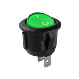 Intr 30x23mm verde 6A 250Vac cu bec