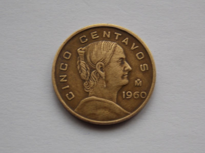 5 CENTAVOS 1960 MEXIC foto