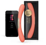 Vibrator Dublu Lelo BOOMERANG, Control Aplicatie Mobila, Silicon, USB, Rosu, 28.1 cm