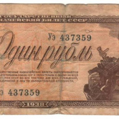 SV * URSS / Rusia 1 RUBLA 1938 - F