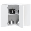 vidaXL Dulap Colț Bucătărie Lucca, Lemn Prelucrat Alb 57x57x60cm, Montaj pe Perete, Depozitare Multifuncțională