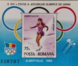 BC384, Romania 1992, colita sport, J.O. de iarna Albertville