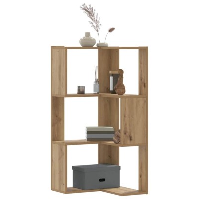 vidaXL Bibliotecă 3 nivel stejar artizanal 50x50x102 cm lemn prelucrat 852599 foto