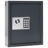 VidaXL Seif cu tastatură Gri ardeziu Oțel, Crom Mediu &Icirc;ncuiere