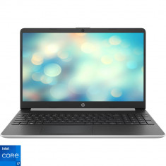 Laptop HP 15s-fq2009nq, 15.6", Full HD, Intel Core i7-1165G7, 8GB RAM, 256GB SSD, Intel Iris Xe, No OS, Negru-argintiu