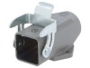 Conector HDC HARTING Han A 3A cu Clichet, Carcasa Aliaj Zinc, Montare Cablu/Panou, Gri