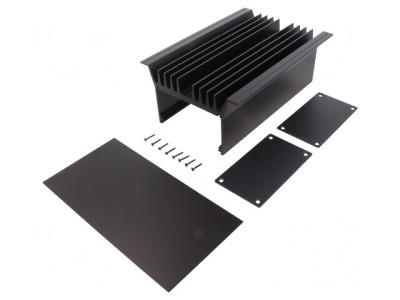 Radiator negru aluminiu anodizat 80x143mm WAG 100 SA foto