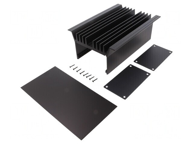 Radiator negru aluminiu anodizat 80x143mm WAG 100 SA