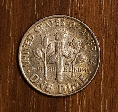One dime 1964 SUA, argint foto
